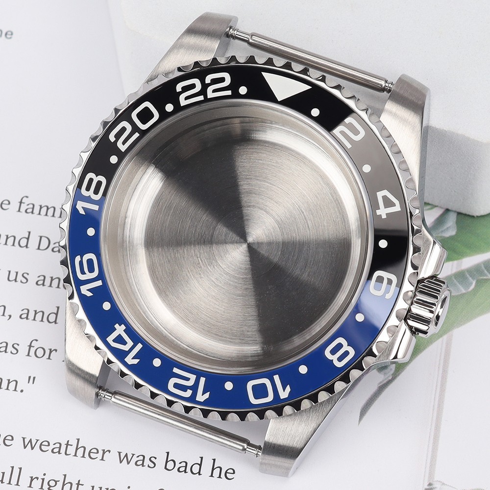 FEIYASHI Ceramic Bezel Sapphire Oyster GMT Watch Case 40mm 10ATM For Seiko NH35