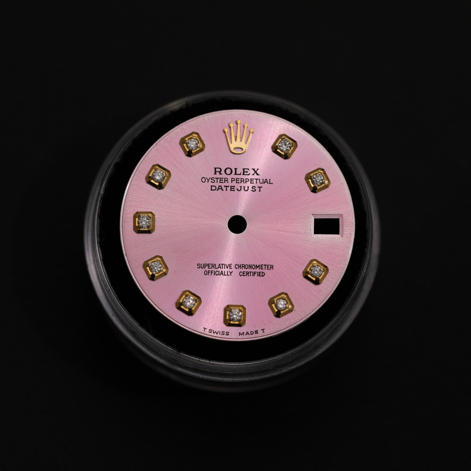 Rolex 31mm Custom Pink Diamond Dial for Datejust/Presidential Watch Non Quickset