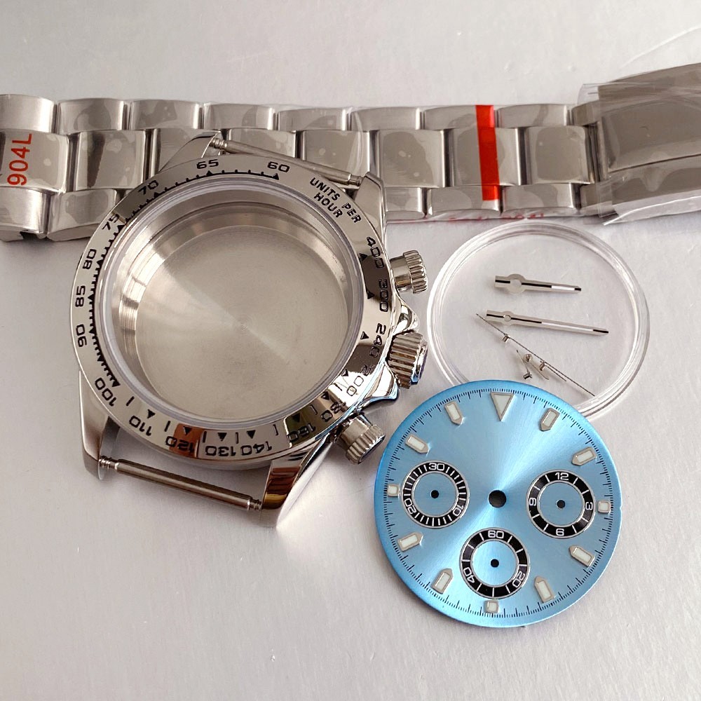 39mm Multifunctional VK63 Quartz Watch Case Mod Parts Set For Daytona Wristwatch