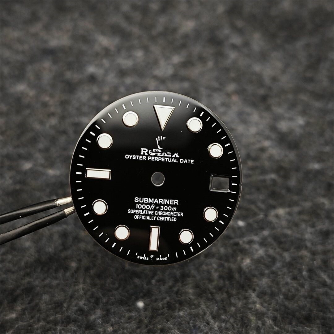 28.5mm SUB Watch Dial Ice Blue Luminous for NH35 NH36 Movement Watch Parts