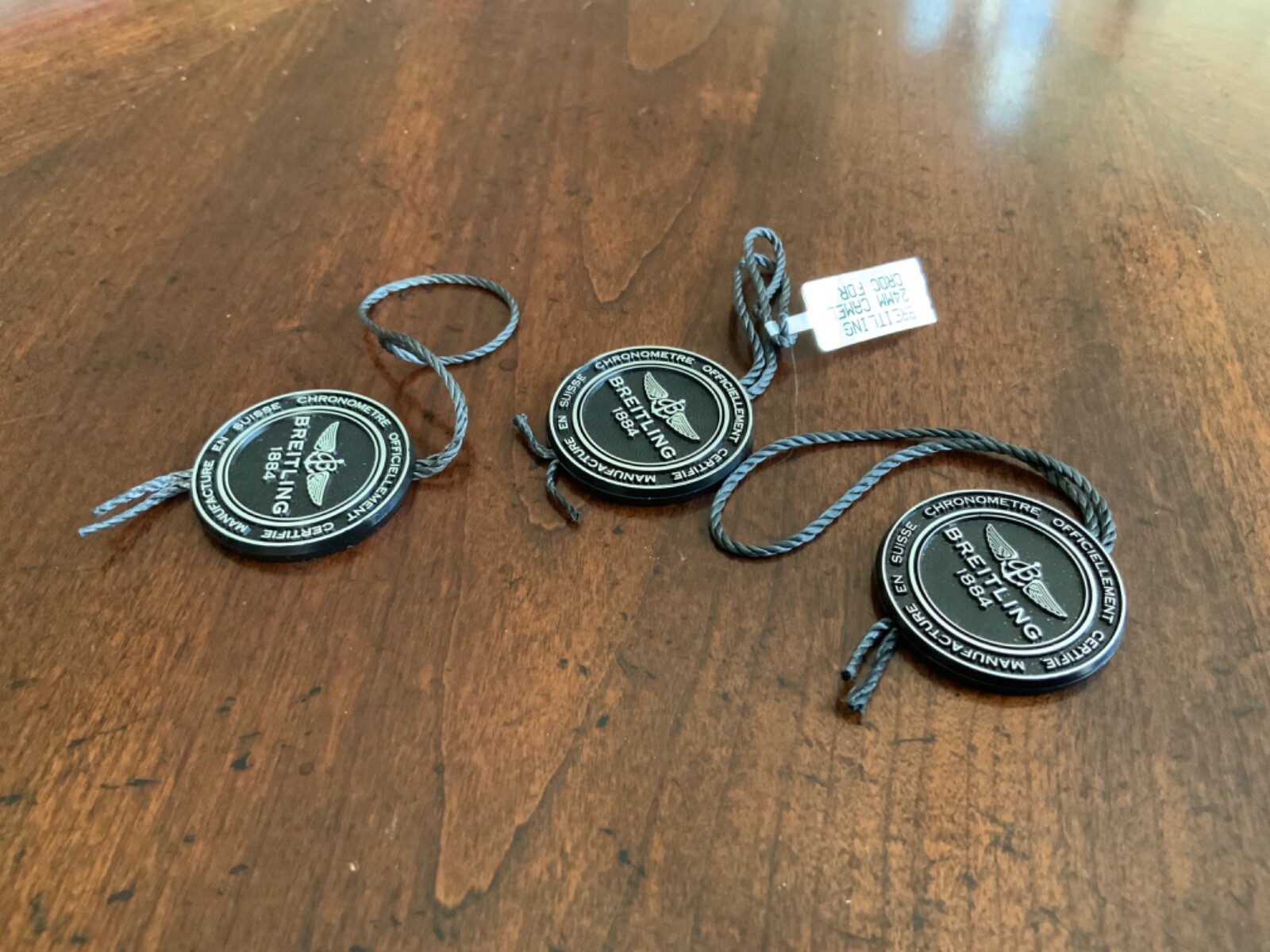 BREITLING Swiss Watch Officially Certified Chronometer Hang Tag ONLY ONE.