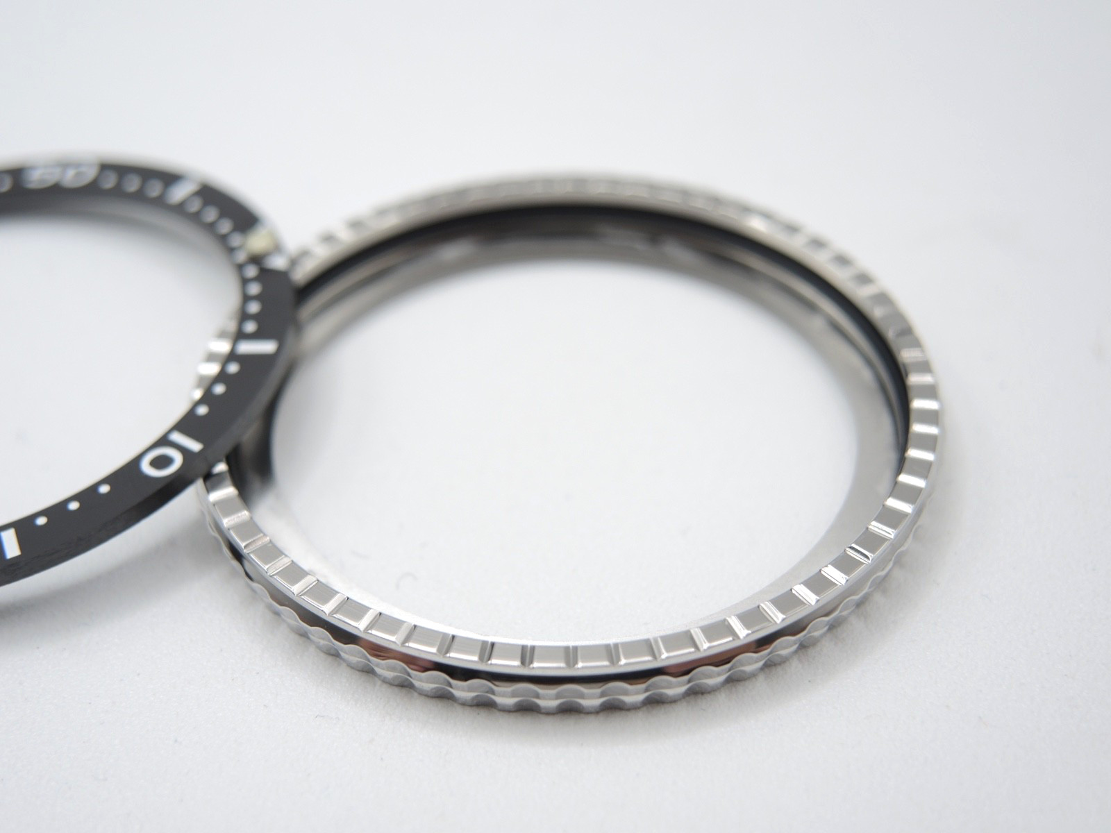 NEW CERAMIC BLACK BEZEL INSERT & STAINLESS BEZEL FOR DIVERS 7002-7001 /6309-7040