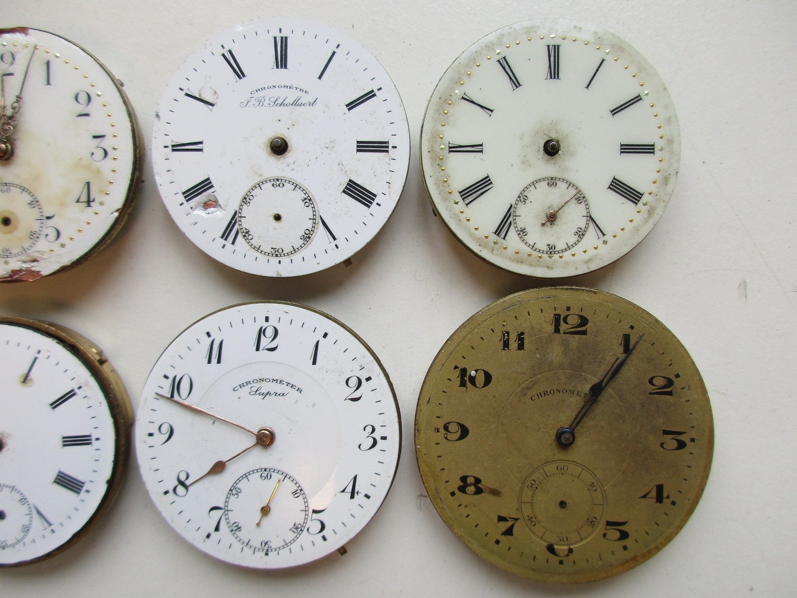 Pocket vintage watch movements – ø 40.5 – 43.2 mm – for use of parts