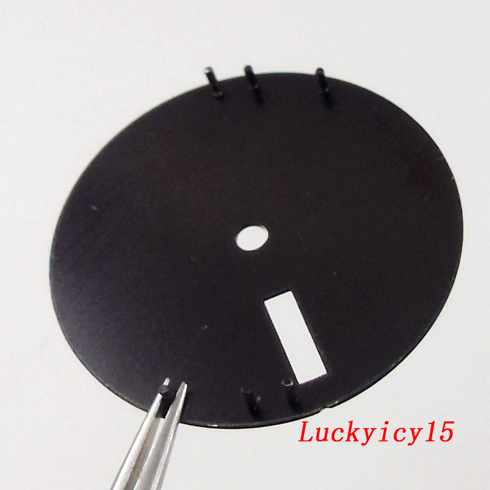 29MM Tandorio Grey Index Black Dial Fit NH36 NH36A Automatic Mens watch Dial