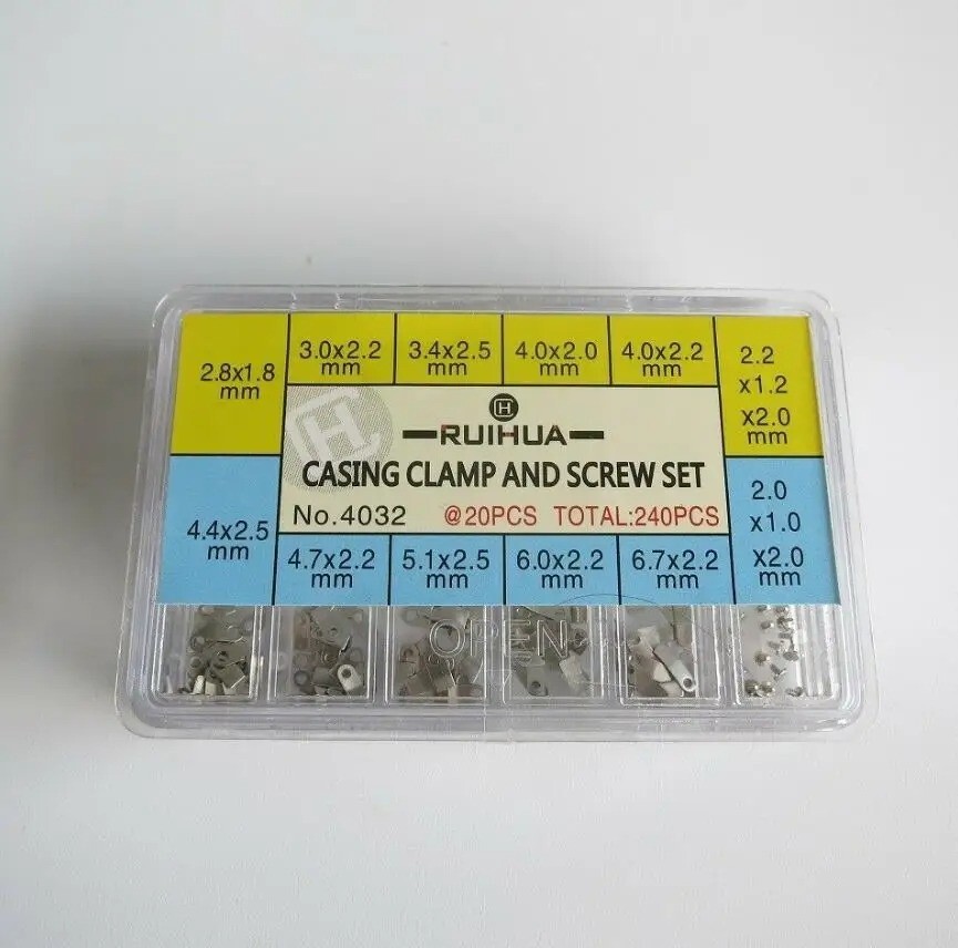 Watch Casing Clamp Movement Adapter Assortment Durable Securing Screw Washer Set