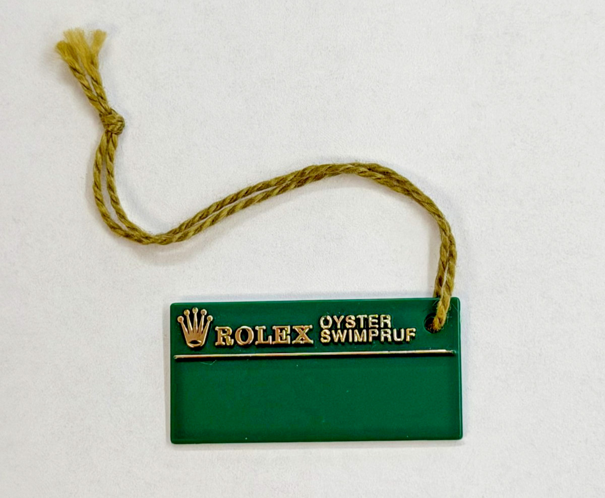 Vintage 1990’s Rolex Air King 14000 Green Hang Tag!