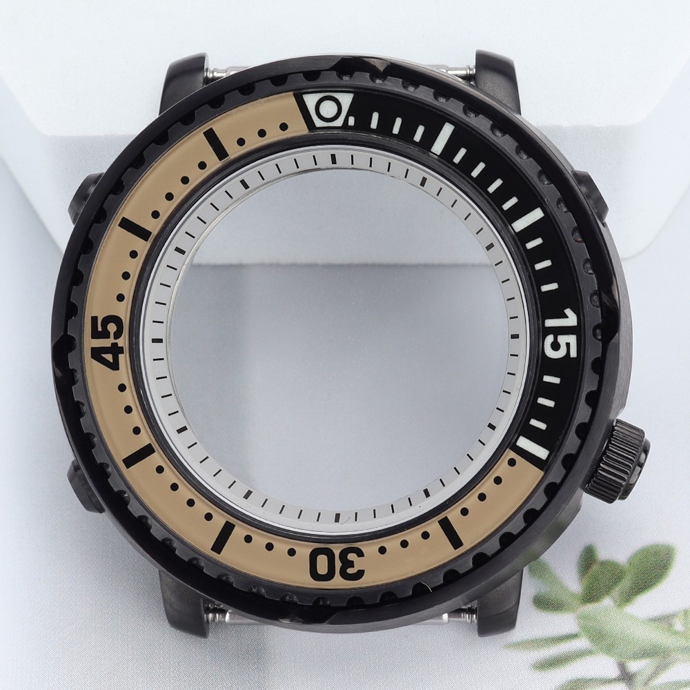43.3mm NH35 Diver Watch Case PVD tuna Mod Sapphire Steel For Seiko NH35 Movement