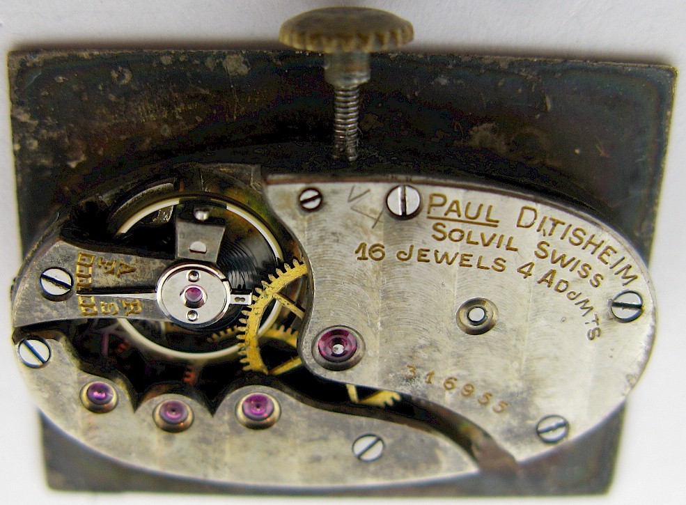 vintage Swiss oval Watch Movement P. Ditisheim & Solvil 16 j. for part …