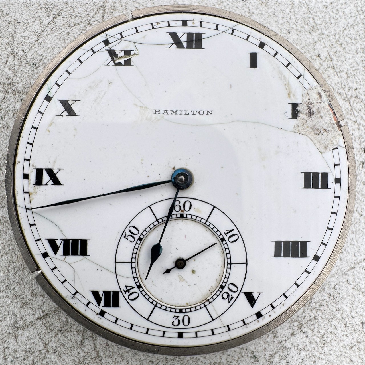 Antique 14s 1917 Hamilton 17j Mechanical Pocket Watch Movement 910 USA