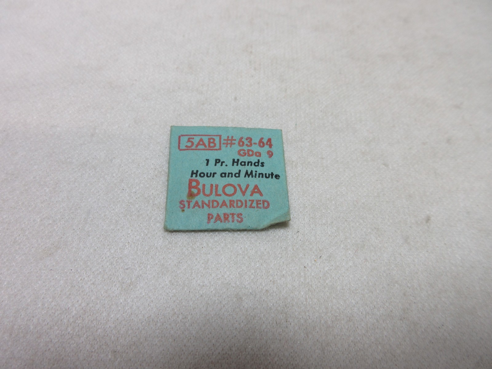 BULOVA WATCH HANDS 5AB #65C3-64 GDA9 WATCHMAKER REPLACEMENT PARTS #111