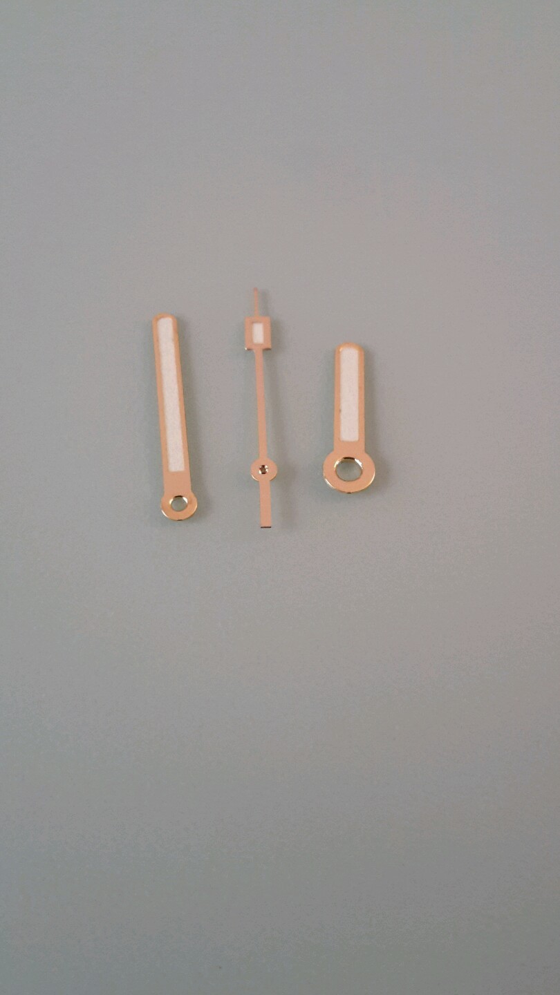 Luminous Gold Colour Watch Hands Set 120/70/20 – Fits Many ETA, Ronda, RLX Etc