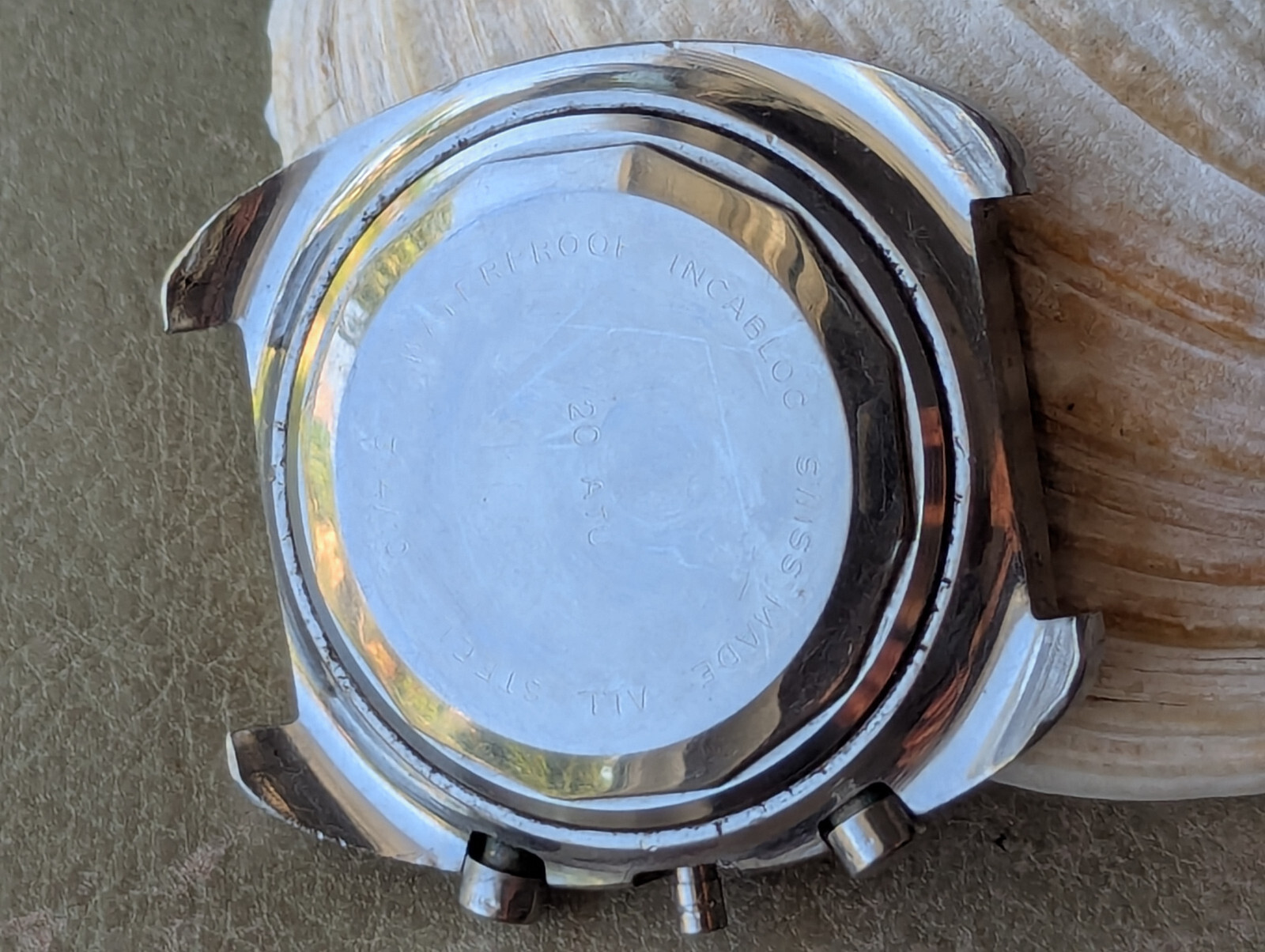Vintage Wakmann 20 ATU ‘314/10’ Divers All SS 41 mm Chronograph Case & Pushers