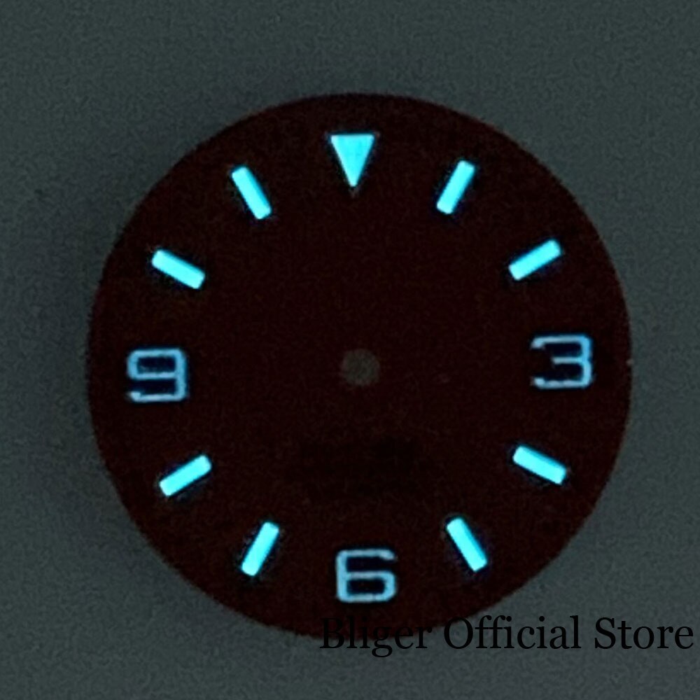 29MM Silver Red Black Watch Dial Face fit NH35A NH36A PT5000 MIYOTA ETA2824 Part