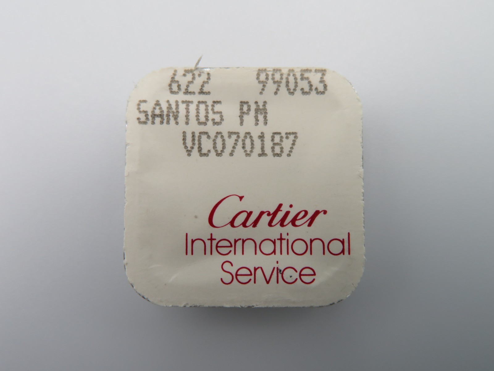 Cartier Santos PM Steel Crown Blue Cabochon 622 99053 VC070187 NOS Genuine Part