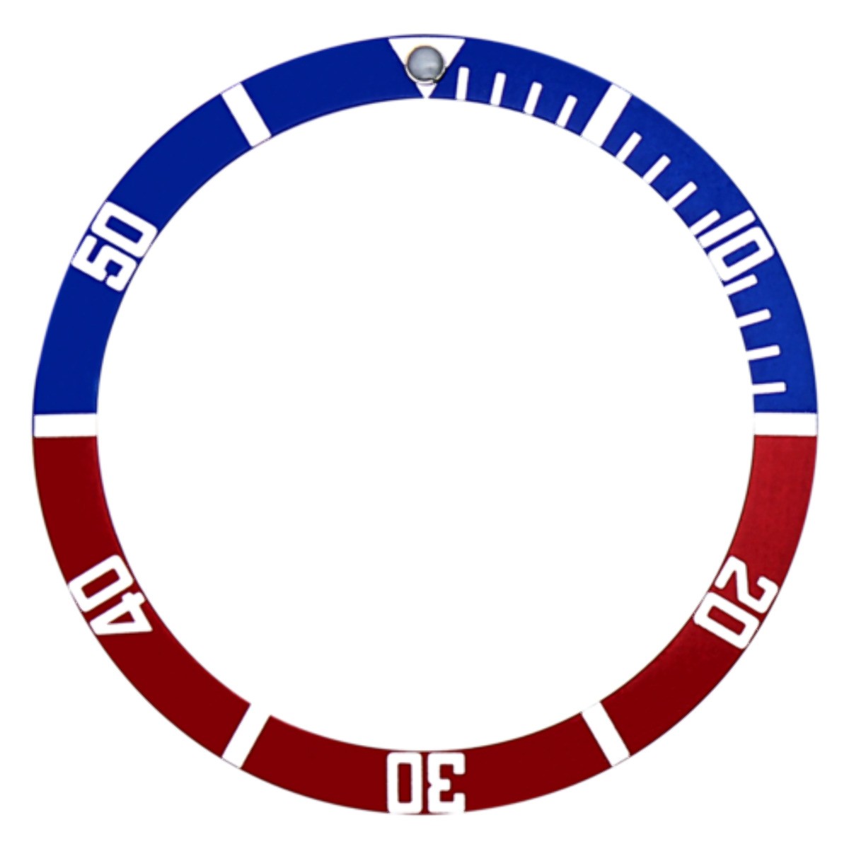 Red Blue Replacement Bezel Insert 38mm x 31.50mm For Seiko 6309 Turtle Suwa