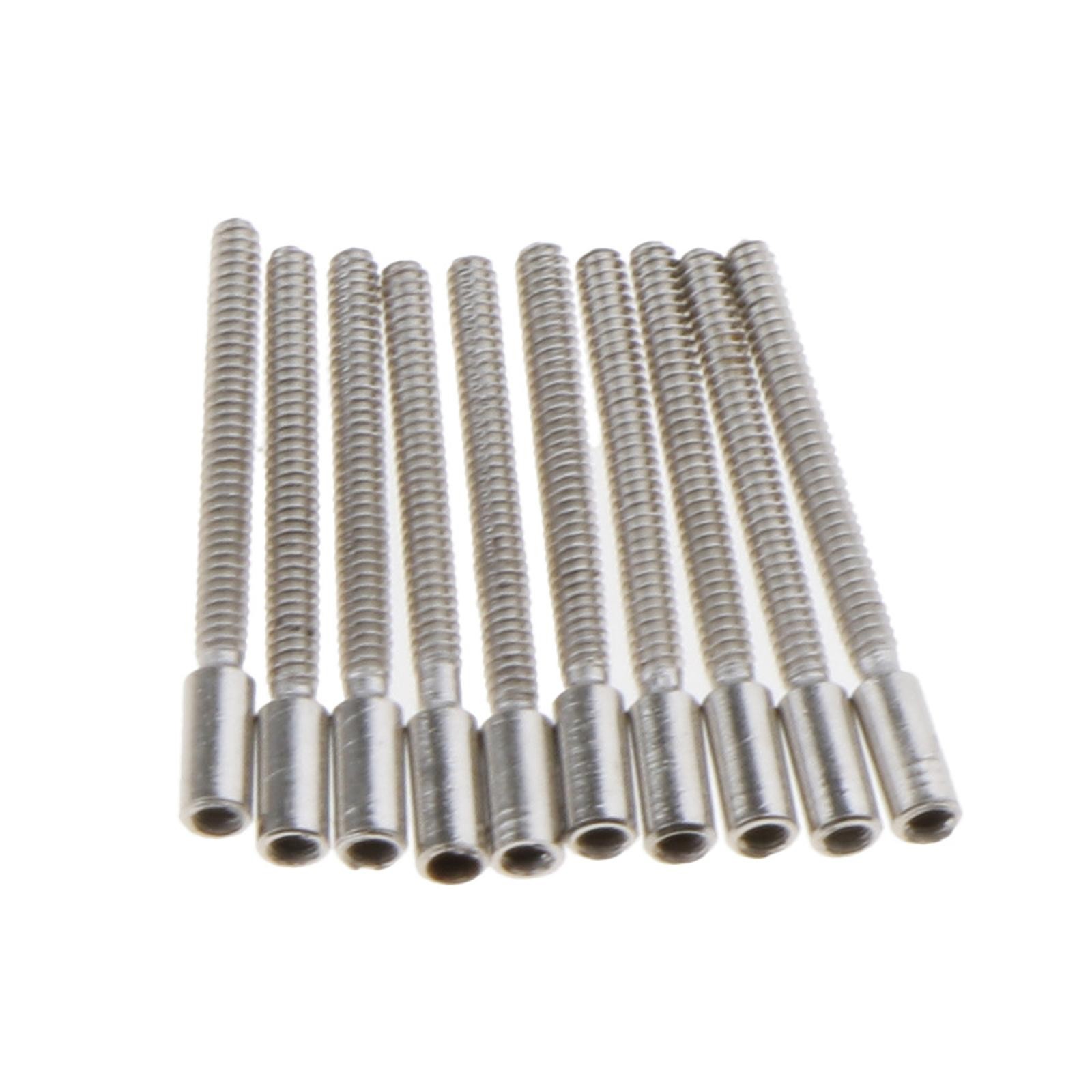 100Pcs 0.9mm Stainless Steel Watch Stem Extender Winding Extension Pole Bars Set