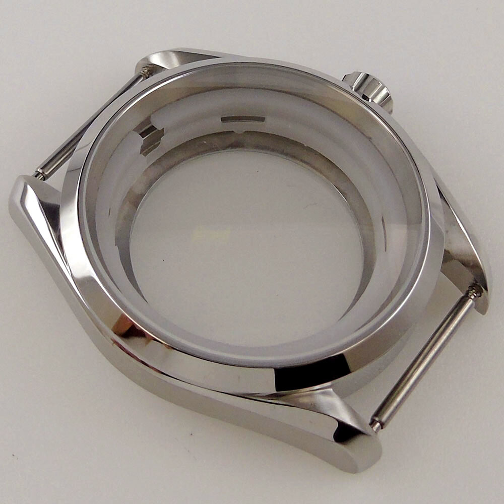 For NH35A NH36A Automatic Movement Watch Case Sapphire Glass Polished Bezel