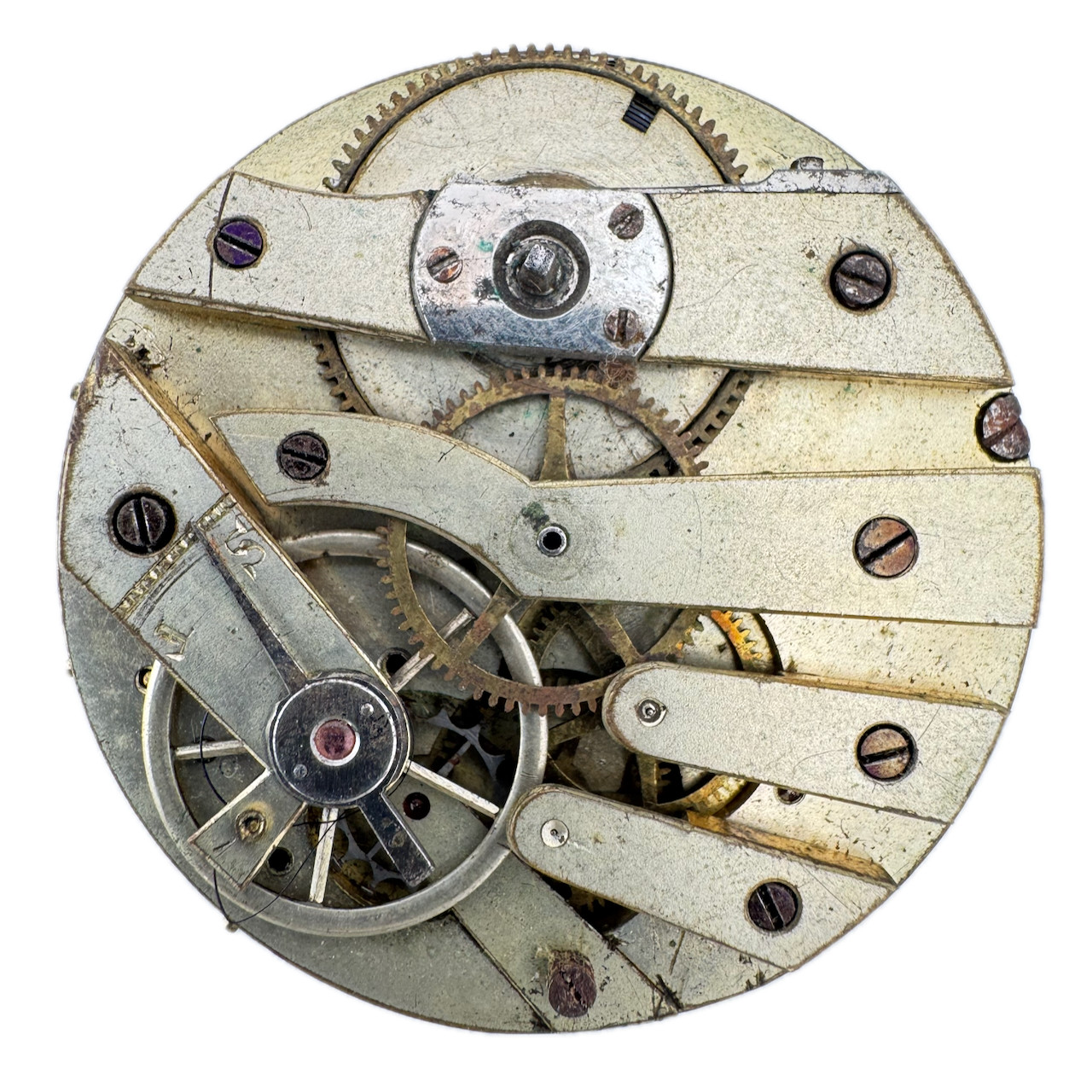 Antique 45mm Unbranded Key Wind Cylinder Escapement Pocket Watch Movement