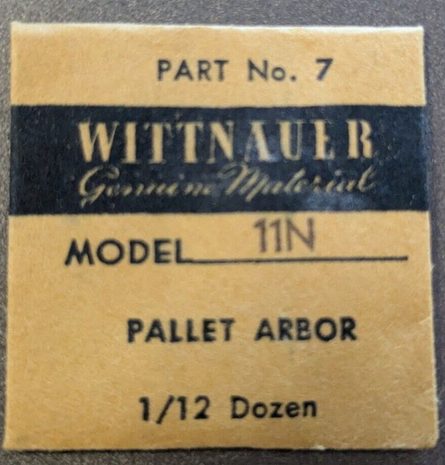 NOS Wittnauer Cal. 11N Pallet Arbor – Watch Material Part No. 7