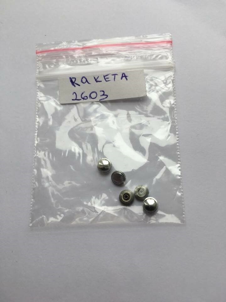 NOS WATCH PARTS RAKETA PAKETA CAL 2603 CROWNS CROWN RARE SALE TOP USSR CCCP
