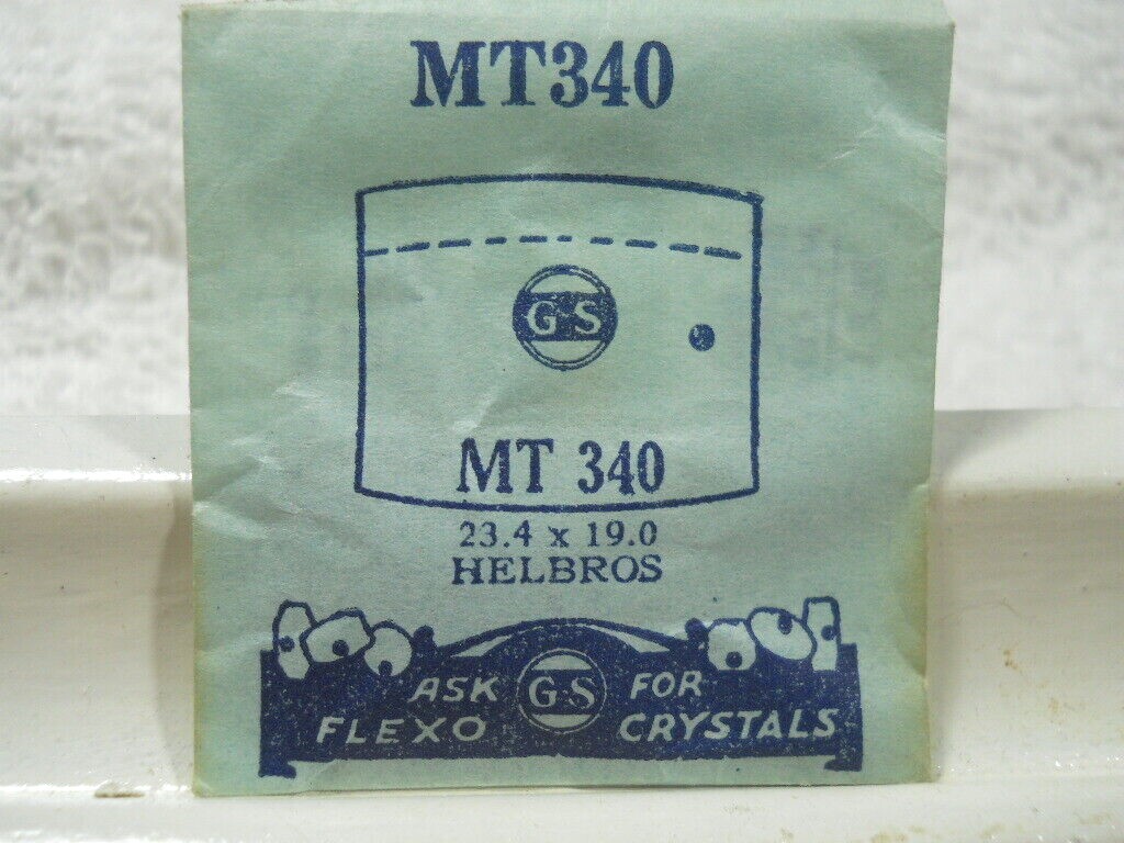 GS MT340 PMT340 Watch Crystal Fit Helbros Curtiss – 23.4 x 19.0 mm – Replacement