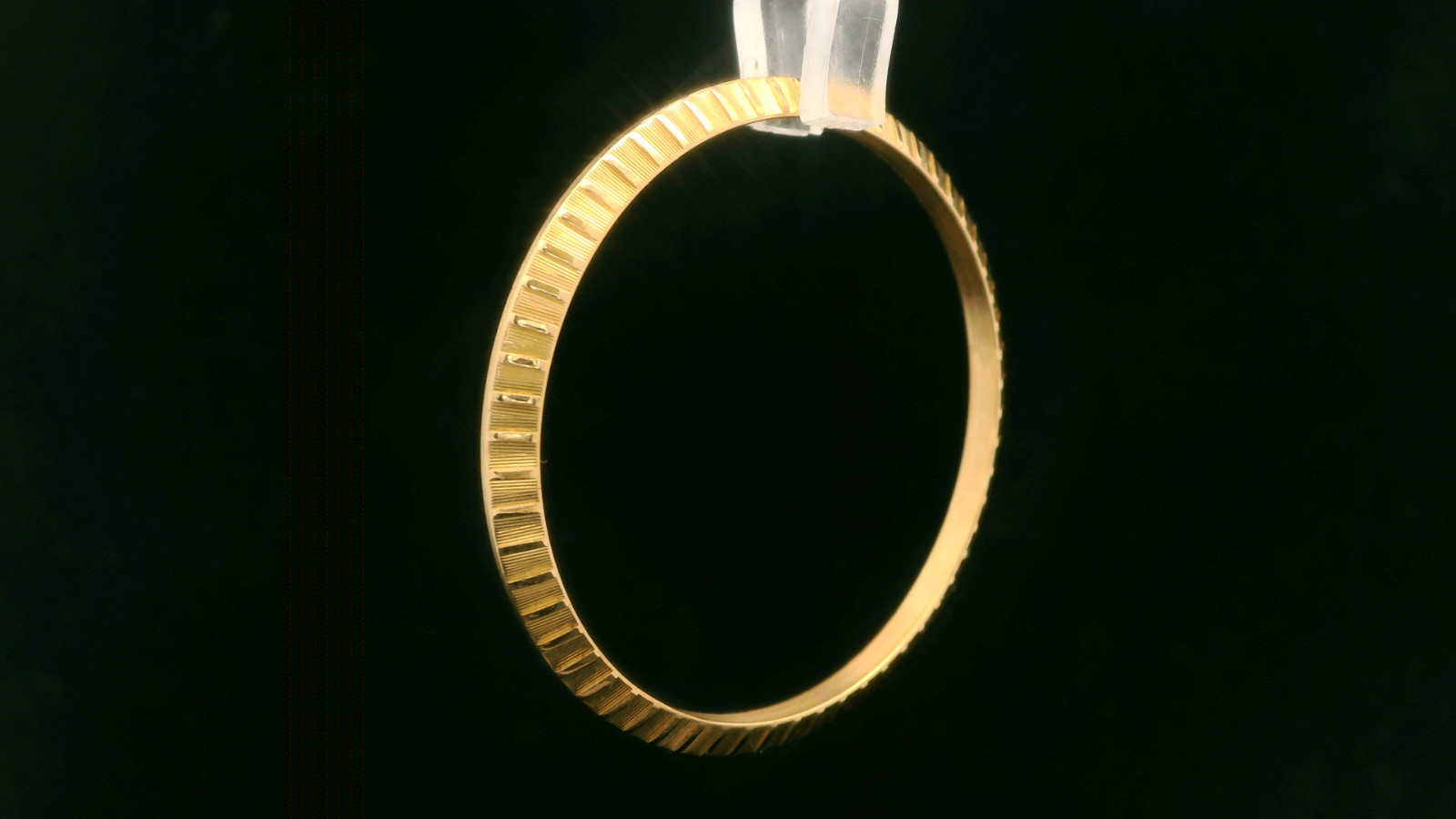 Original Rolex 18ct Yellow Gold 34mm Engine Turned Bezel – For a Rolex 1503