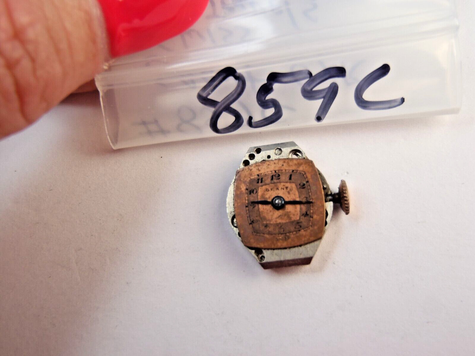 Grant GXR Watch Movement Dial Hands Stem Crown 17 Jewel Balance Rotates
