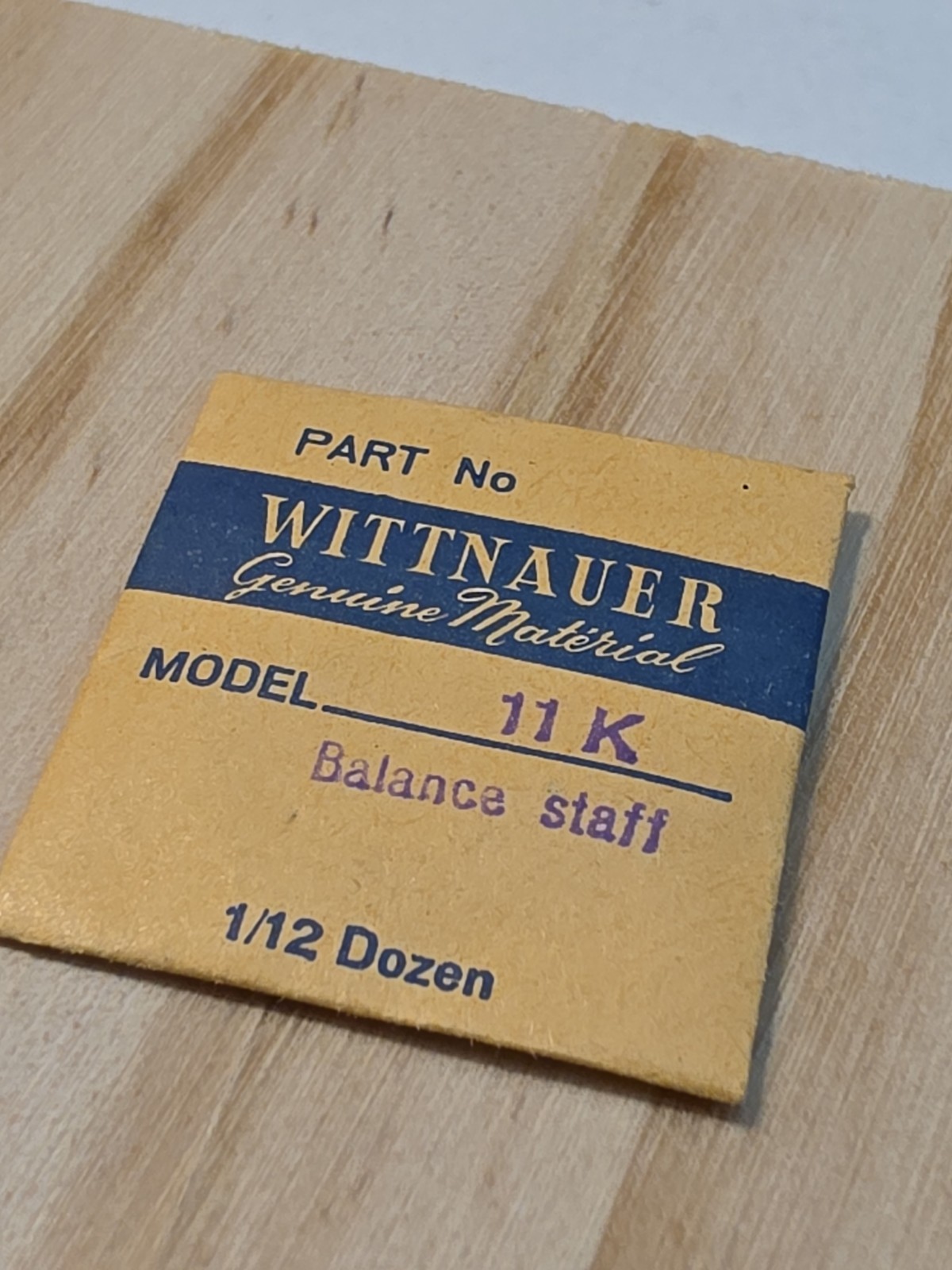 NOS Wittnauer Model 11K P/N 13 Balance Staff Parts Spares Repairs