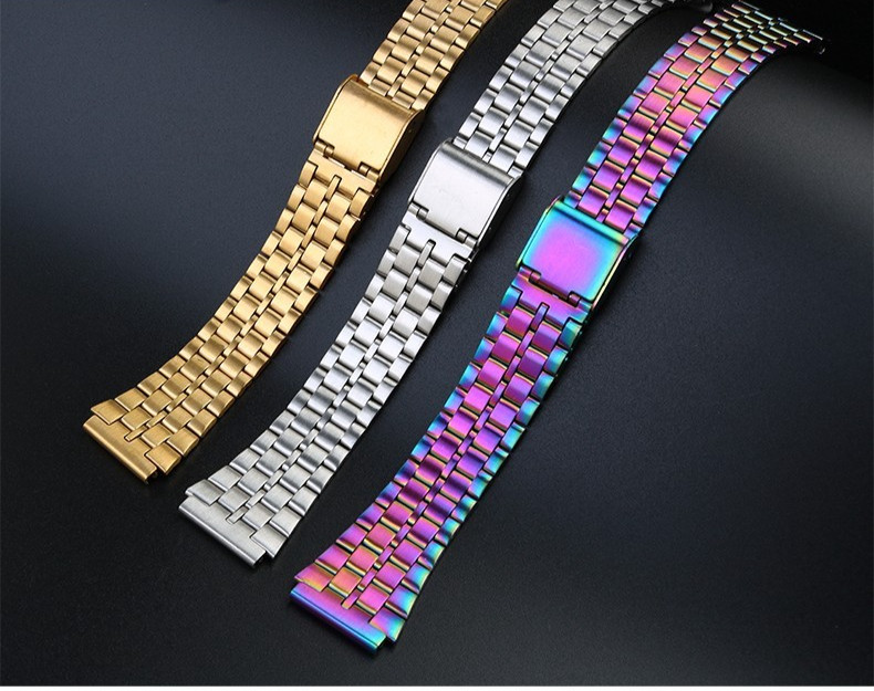 For Casio 3289 A-168 Stainless Steel Watch Case Modified A168 Metal Watch Strap