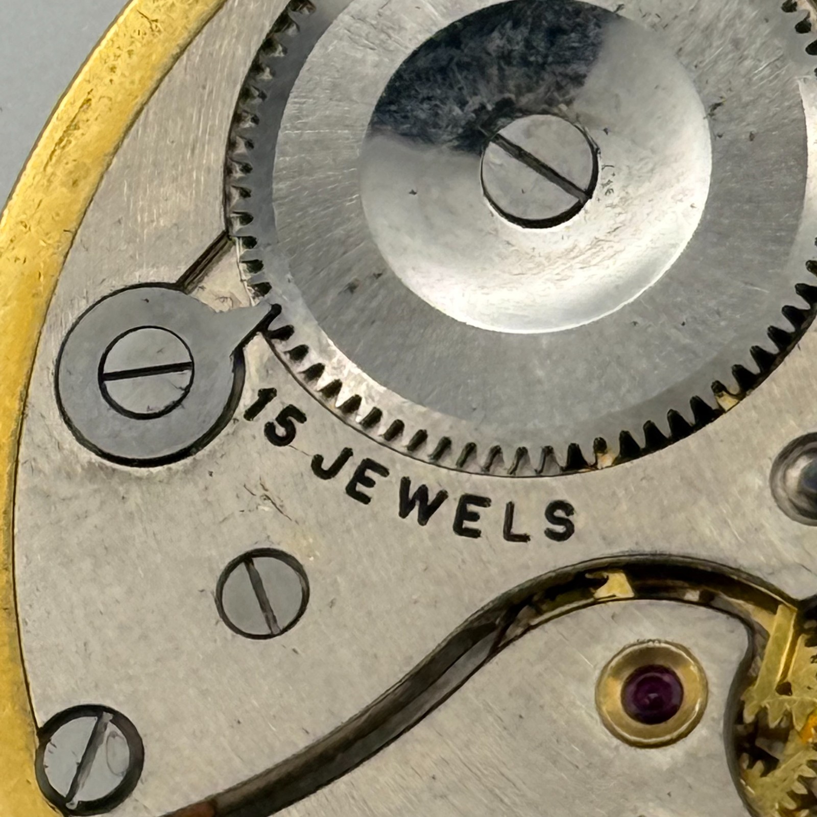 Vertex Revue 65 Pocket Watch Movement – Garrard – Parts / Repair