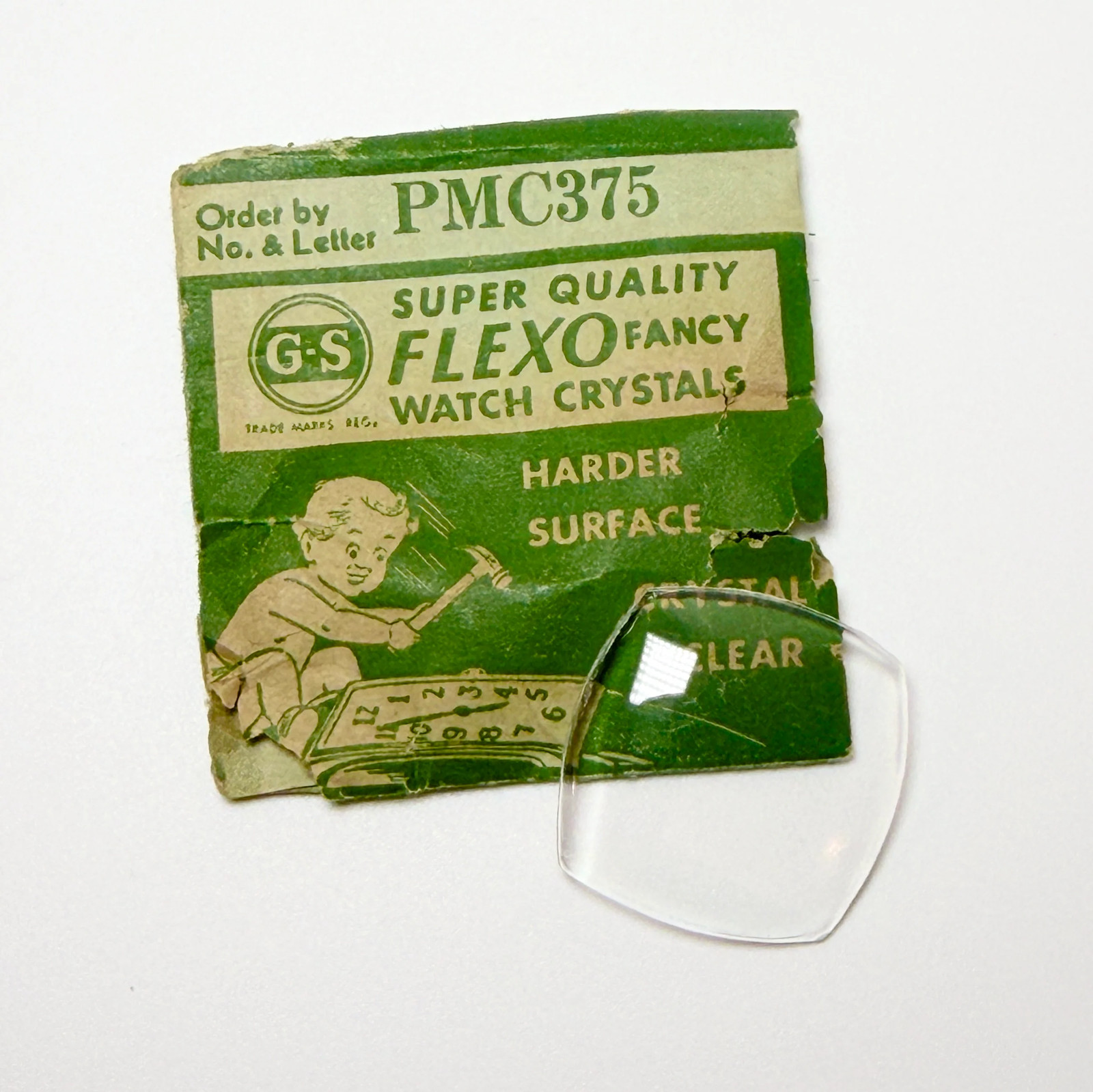 Curved Square – G-S Flexo Acrylic Watch Crystals – New Old Stock