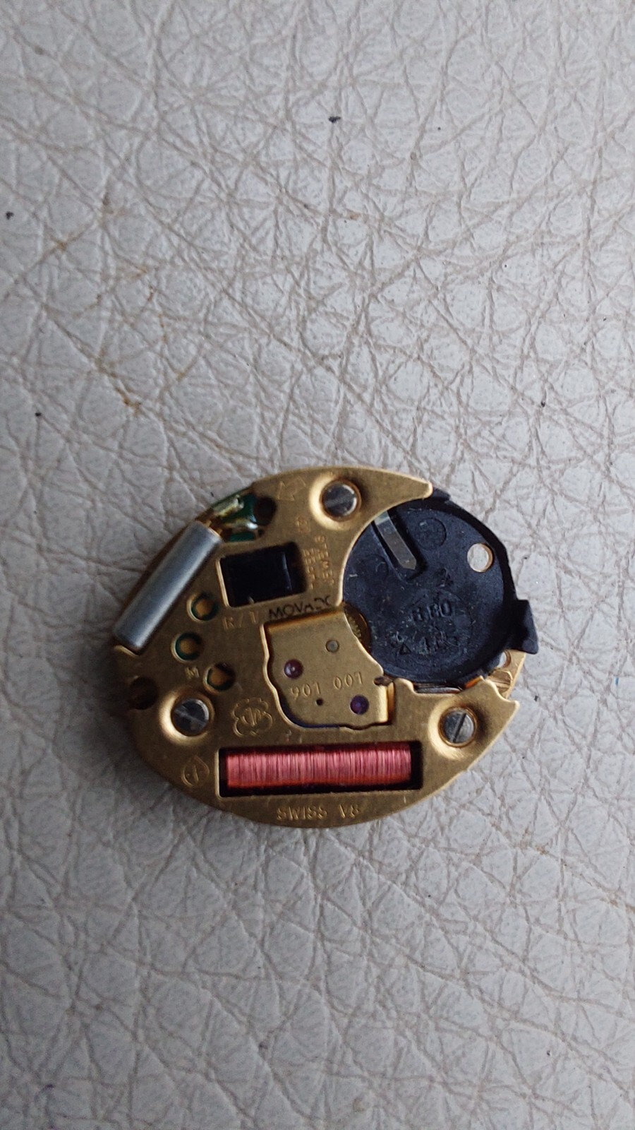 Movado Watch Face & Movement Mother Of Pearl Diamond Parts Only NOT WORKING READ