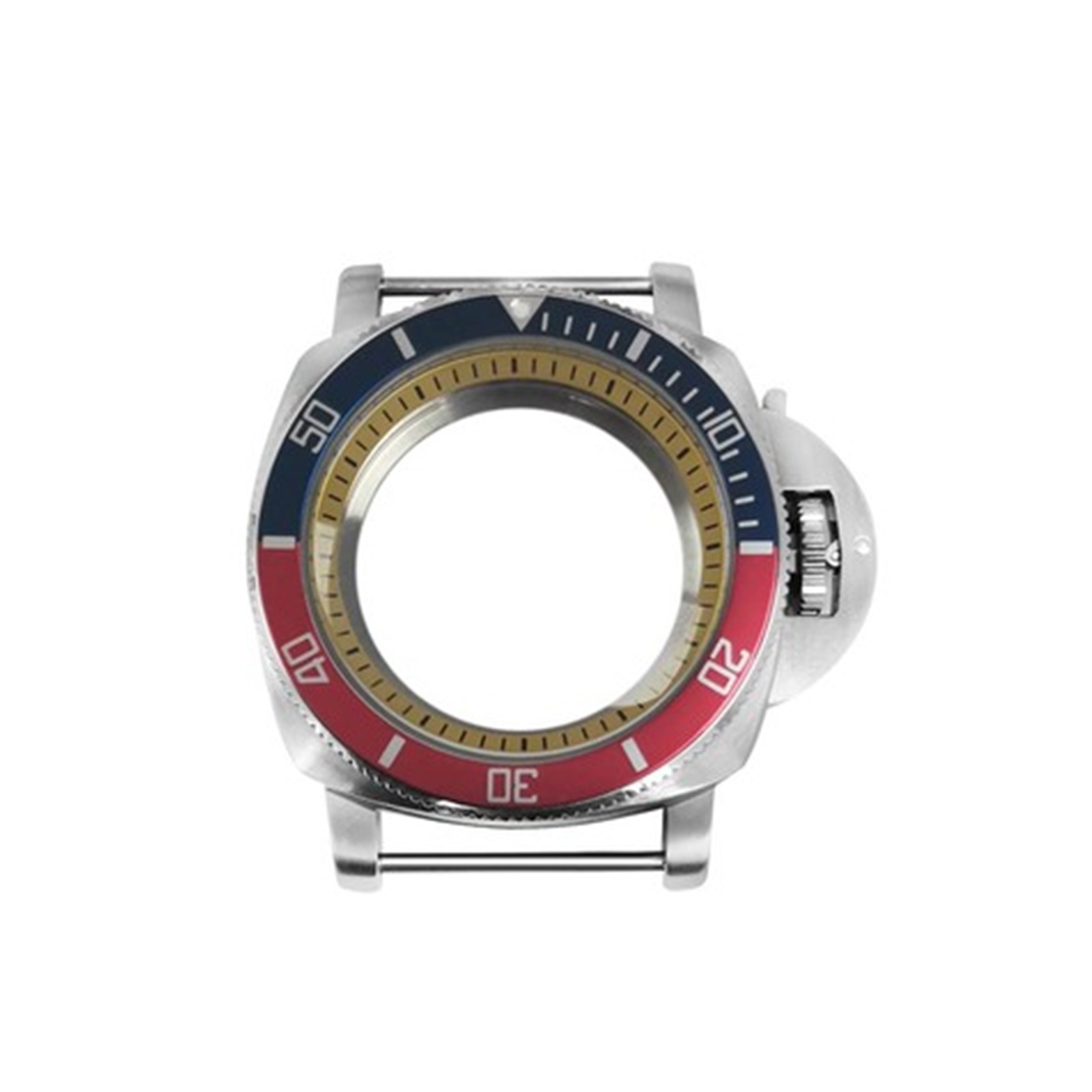 For NH35/NH36/4R/7S Stainless Steel Case Bezel Yellow Inner Ring Watch Case Kit