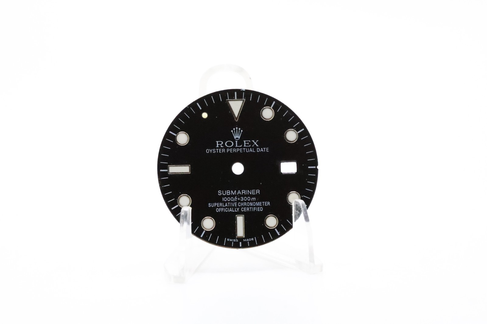 Rolex Submariner Date 16610 Black Dial Damaged Lume Watch Parts Repair #D26