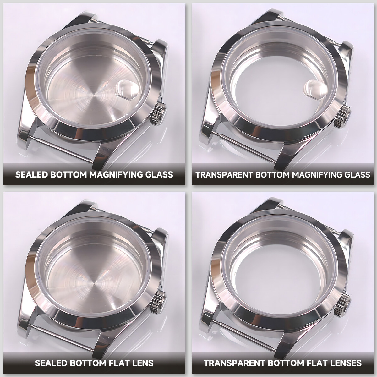 36MM Stainless Steel Watch Case Sapphire Glass for SEIKO NH35A/NH36/4R Movement