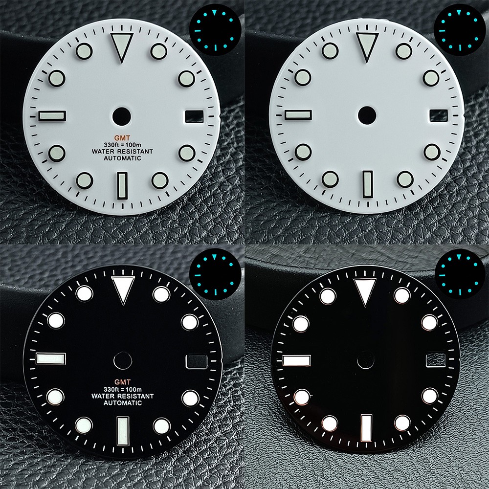 NH34 dial 28.5mm blue lume enamel dial for NH34/NH35 mechanical movement