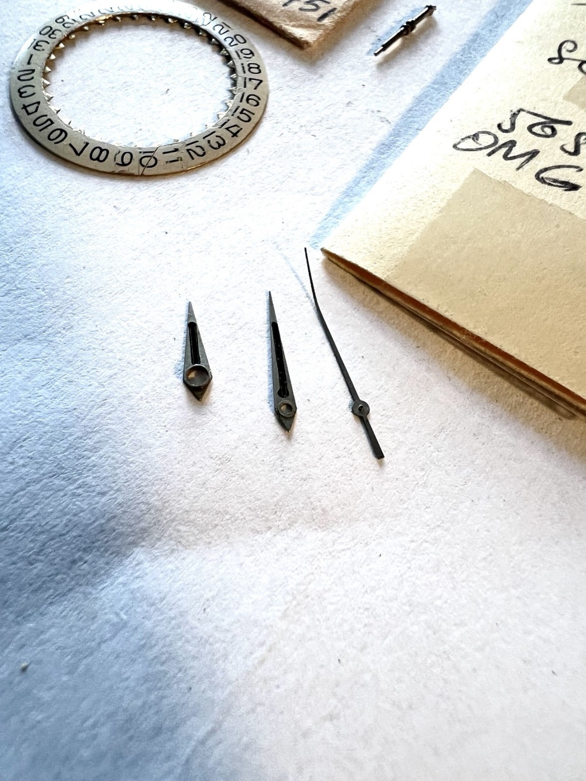 Omega 565 Sethand & Date Dish, 550 Male Stem . Used Parts.