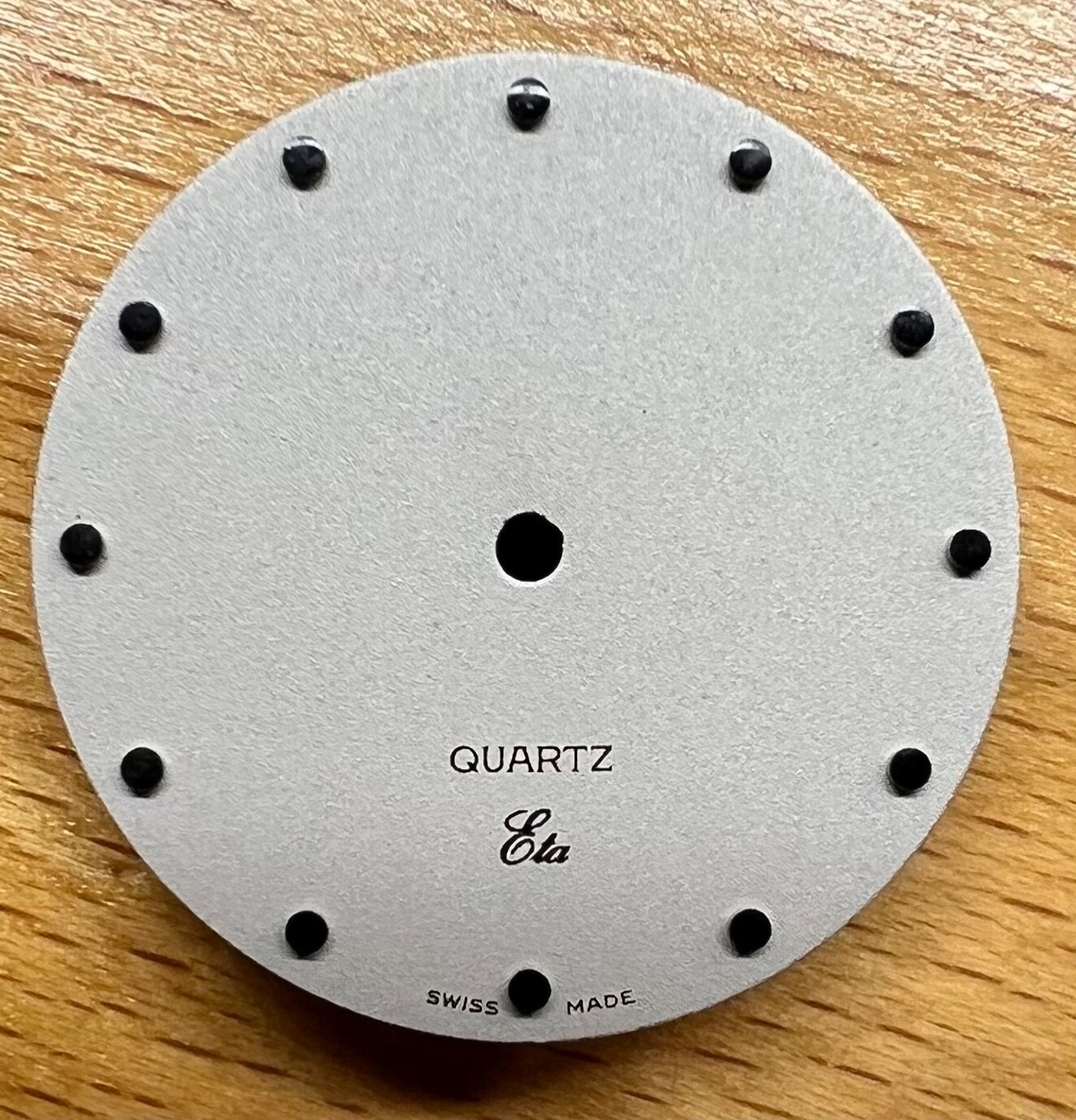 Eta Quartz Gray Watch Dial Disc 25mm Part -Swiss Made- Dials Collectors #D145