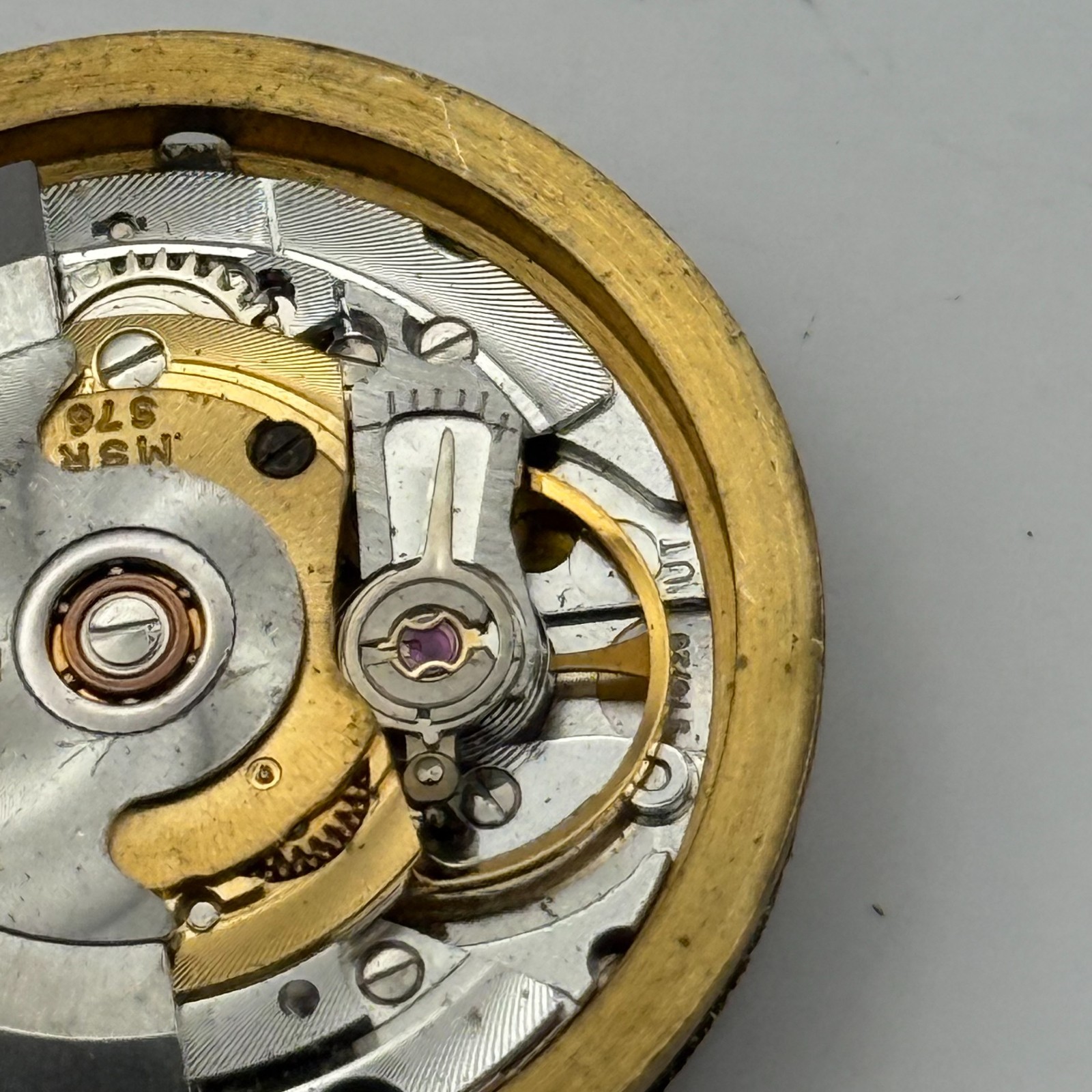 MSR S76-28 Watch Movement Garrard Date Automatic Vintage Parts Repair 30.6mm