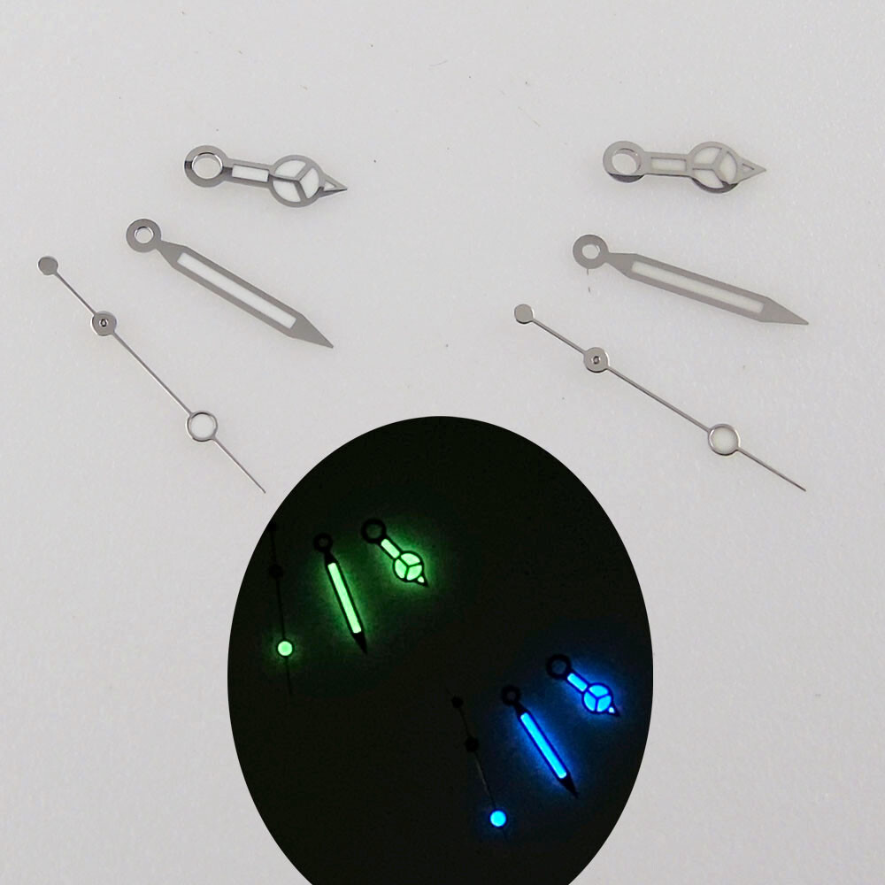 Silver Watch Hands For NH35 NH36 Miyota82 DG2813 ETA2824 2836 ST1612 Blue/Green