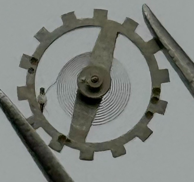 Brac 2061 Balance Wheel Complete And Spring 7¾’’’ 497 Watch Movement Parts NOS