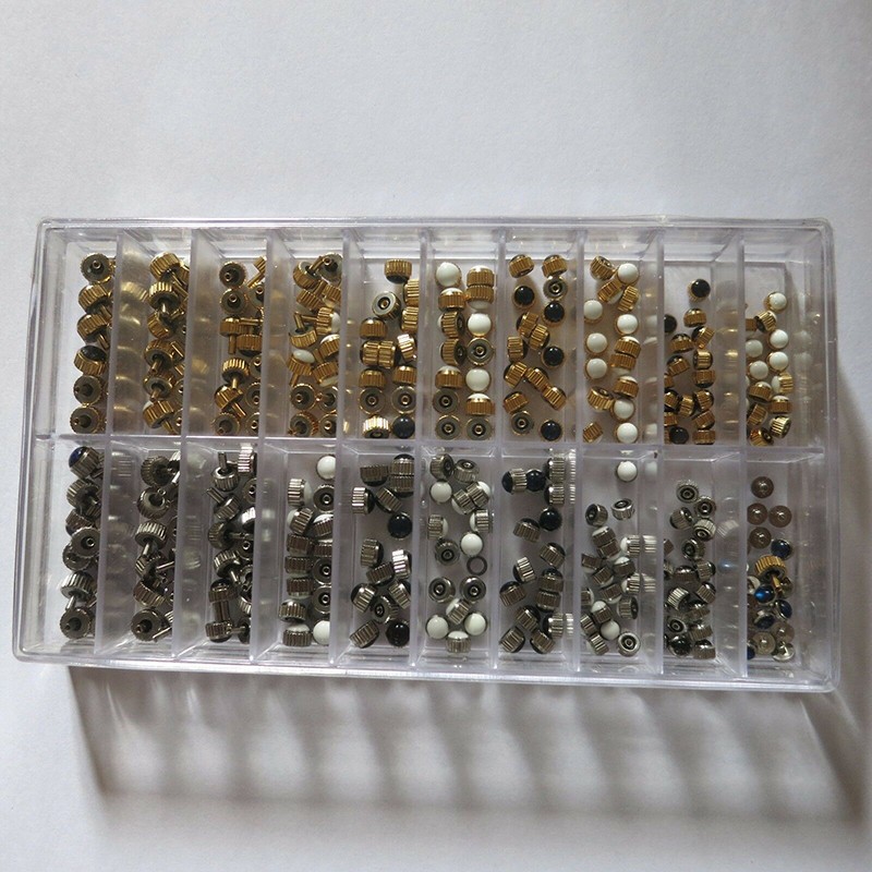 360Pack Copper Quartz Mechanical Watch Crown Assortment Watchmaker Repair Kit G