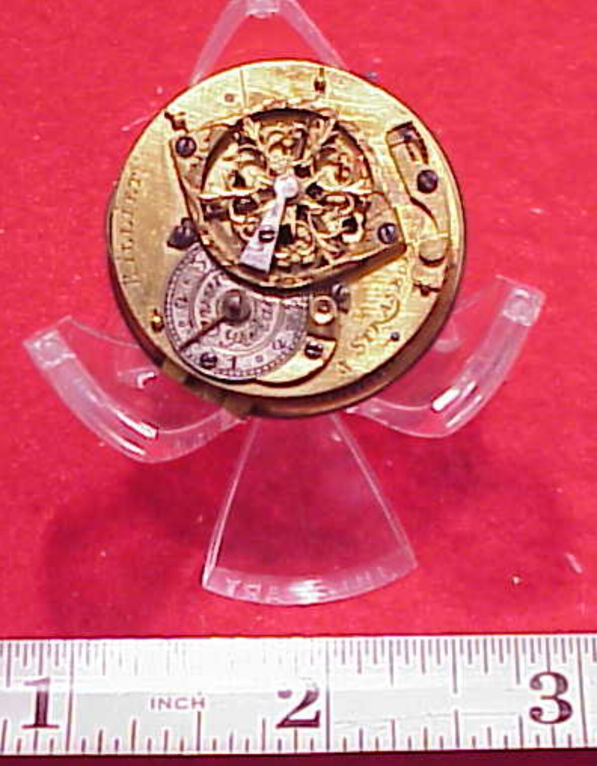 VINTAGE 36MM RILLIET A STRASBURG VERGE FUSS POCKET WATCH FRENCH MOVEMENT