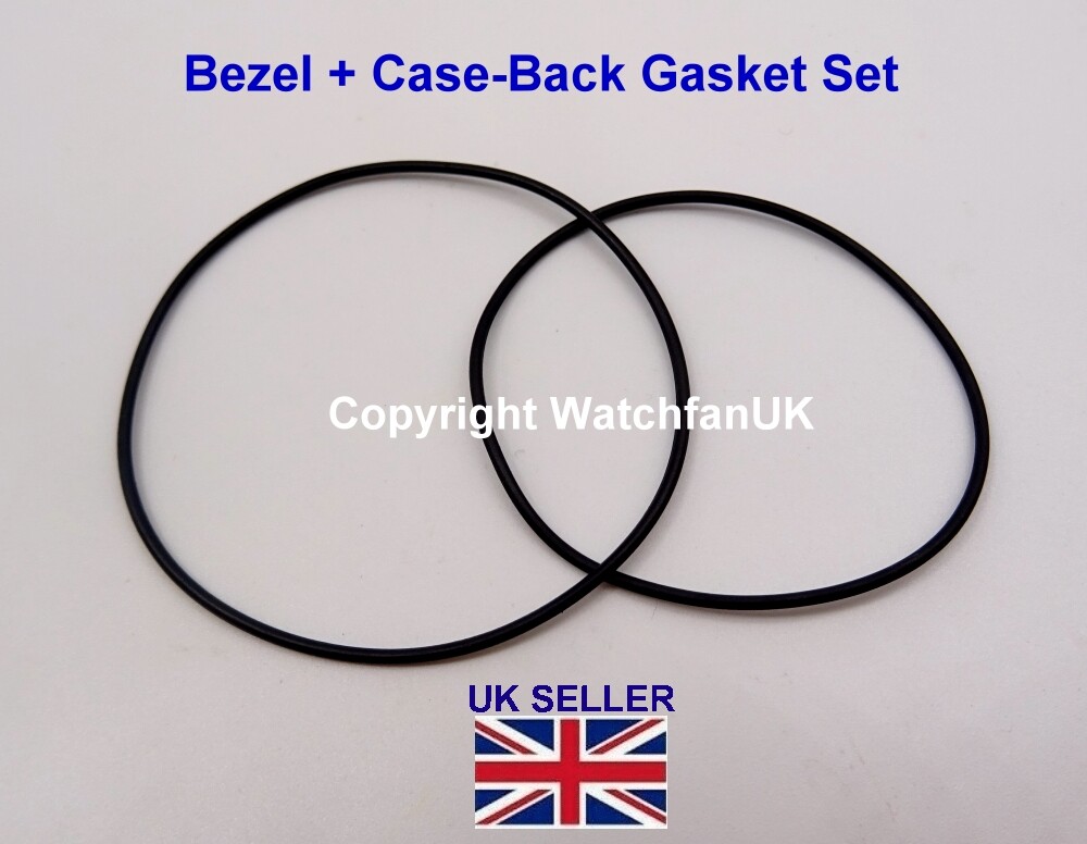 Bezel + Caseback Gasket Set For 6309 6306 6105 Large Seiko Divers