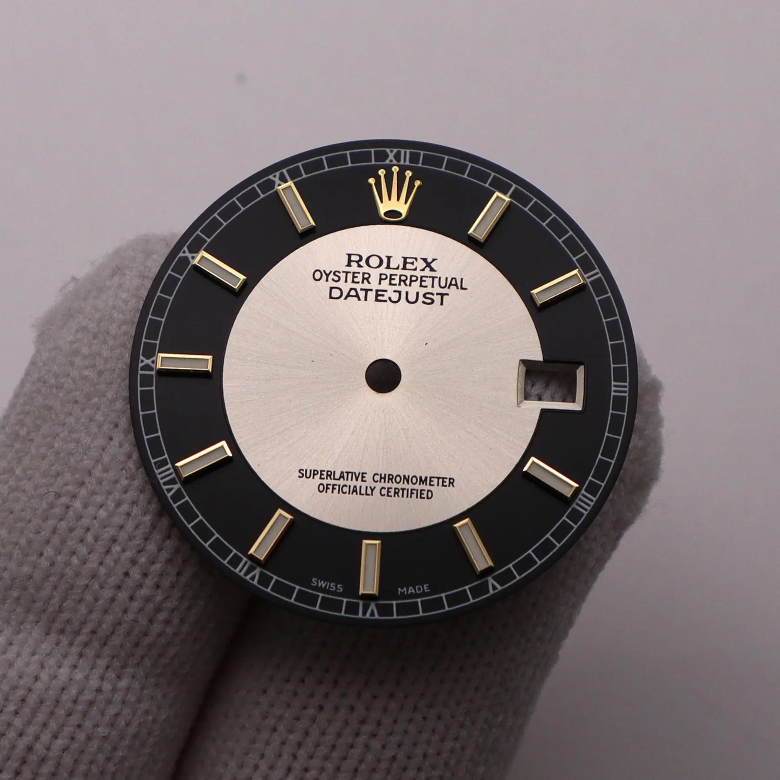 Rolex Datejust Tuxedo Gold Markers Dial 116200 116233