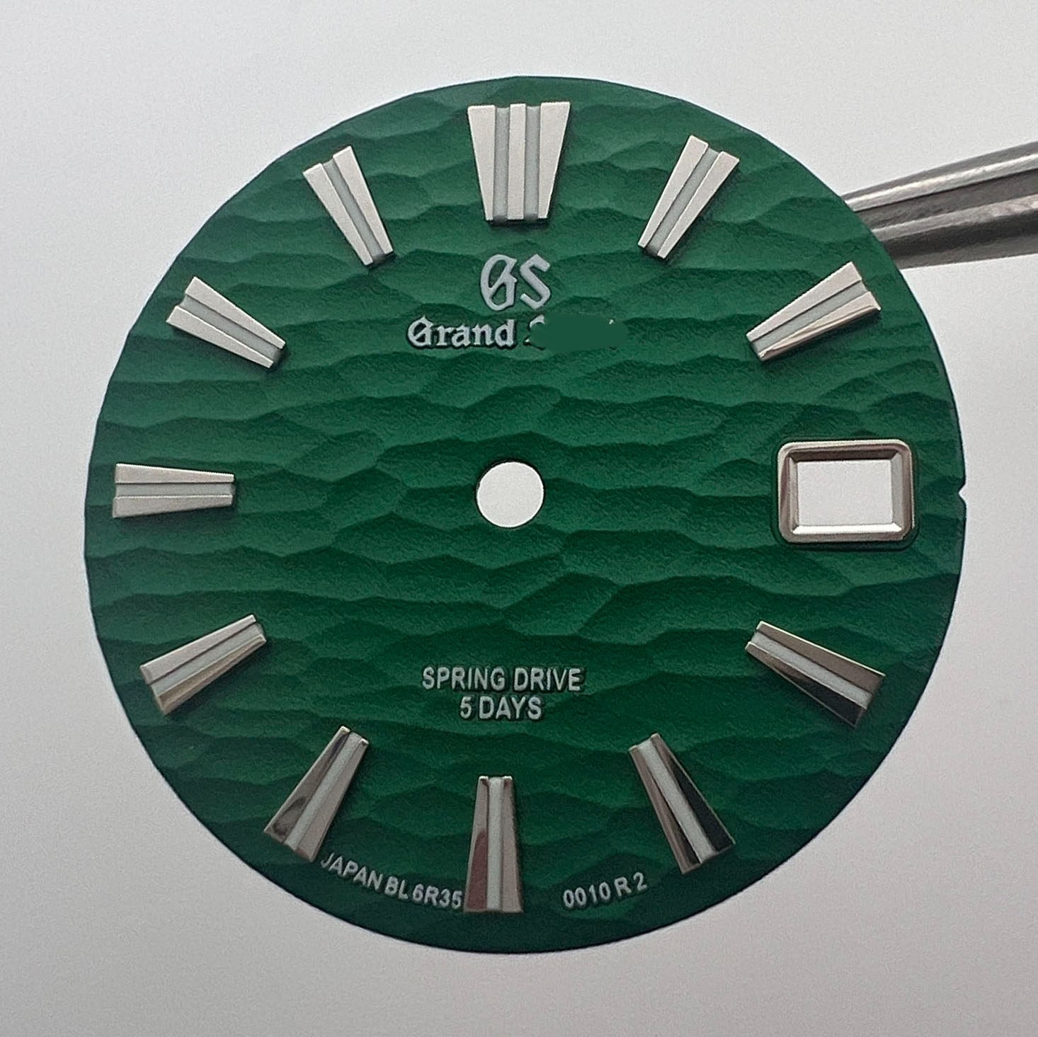28.5mm Watch Dial Green Luminous for NH35 GS Ripple Pattern Dials