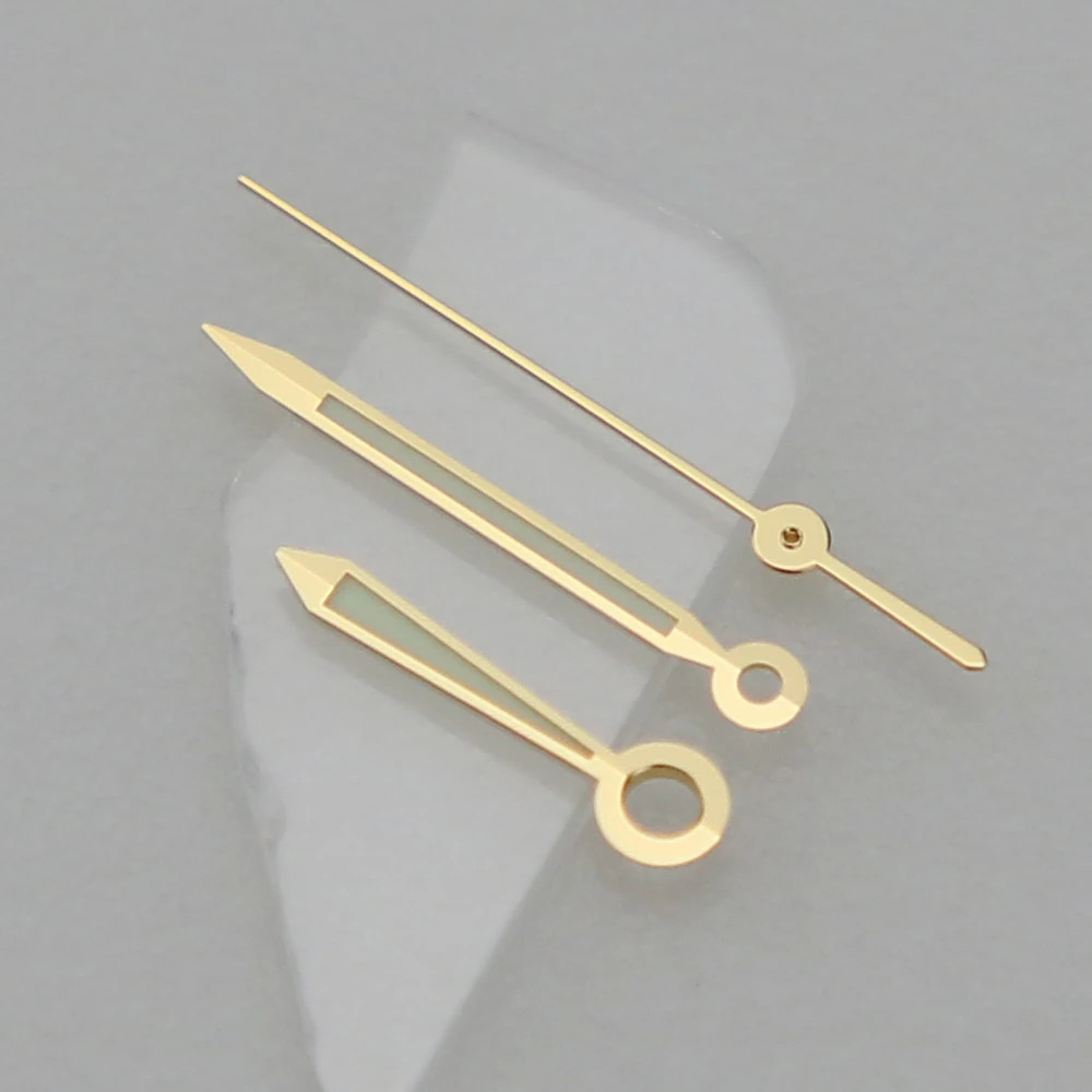 Green Luminous Watch Hands Diamond Cut Super C3 4-pin For NH34 NH35 NH36
