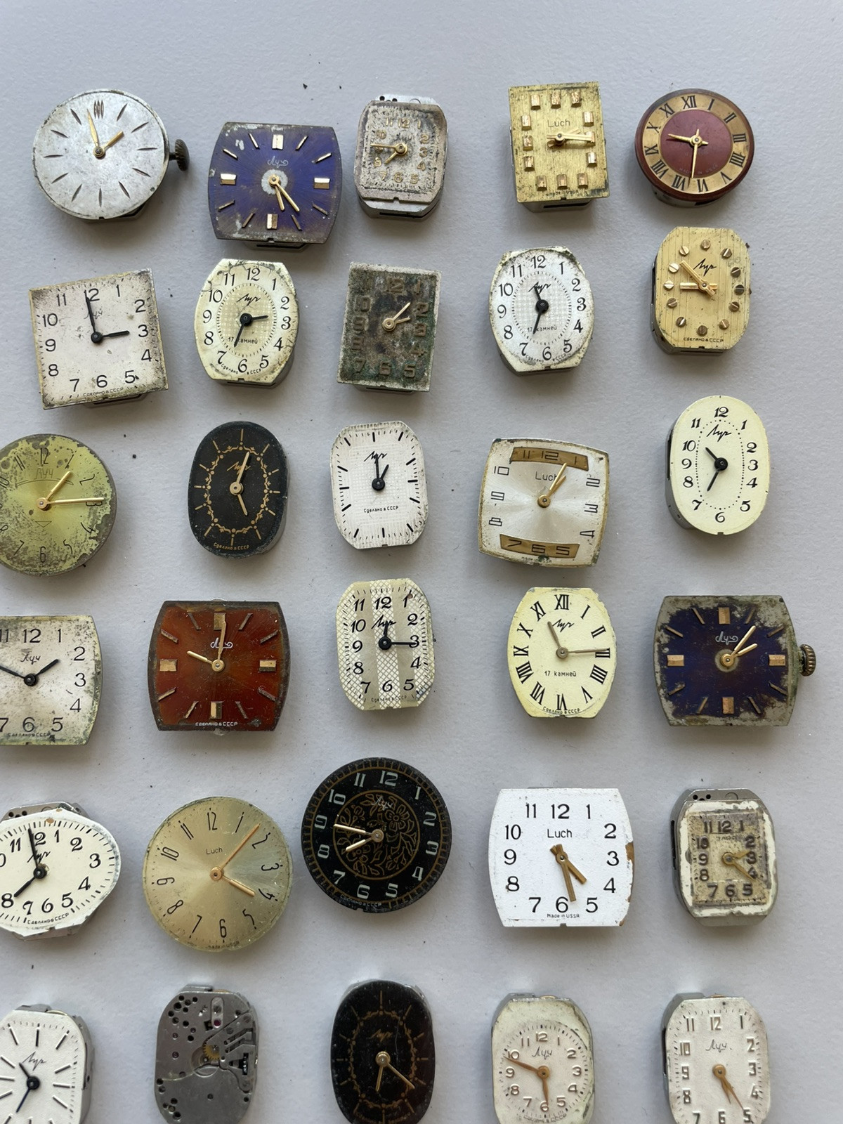 90 Pcs Mechanisms Soviet Woman Watch Movements 14×18 Steampunk Art repair DIY