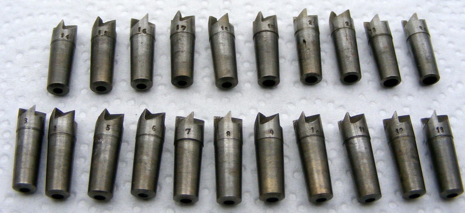 Vintage Pivot cutter set of 21 pieces,5.5 shank watchmaker Lorch lathe