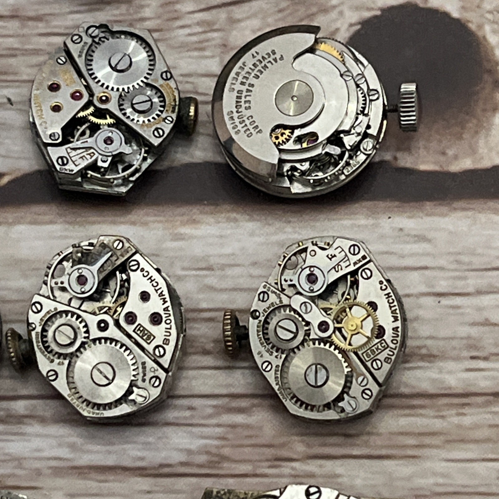 28x Lot Vintage Mechanical Watch Movements Watchmaker Bulova Elgin Gruen Benrus